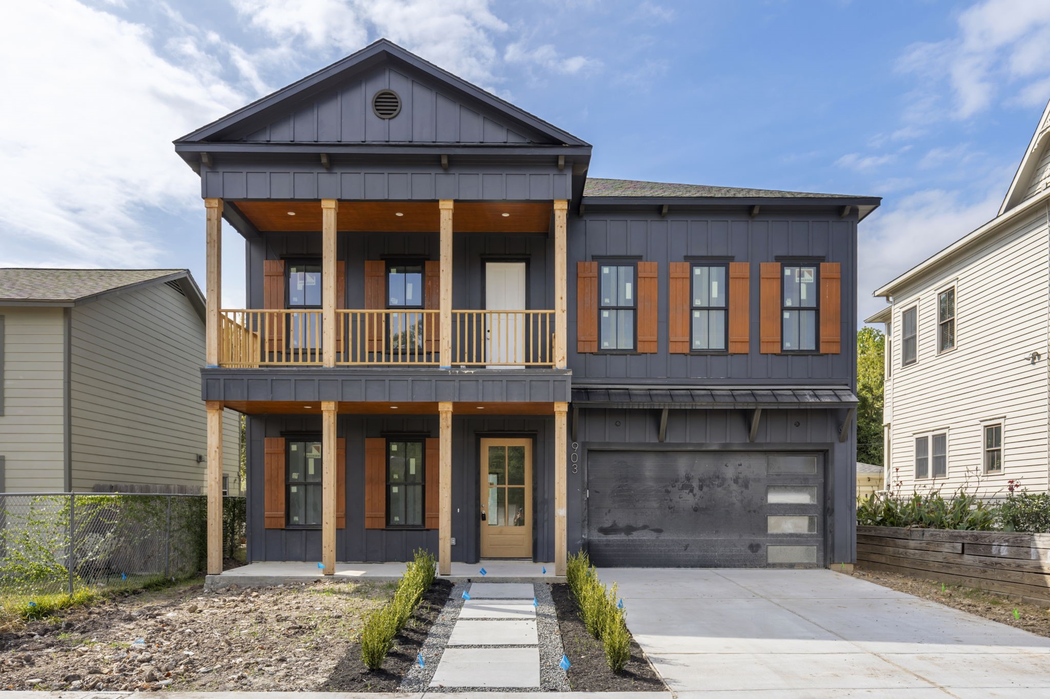 a front view of a house