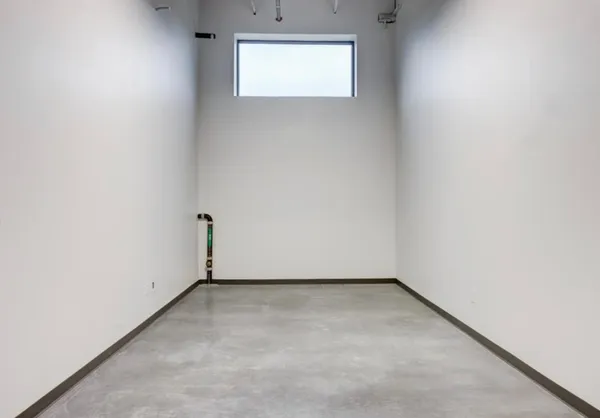 an empty room with a window