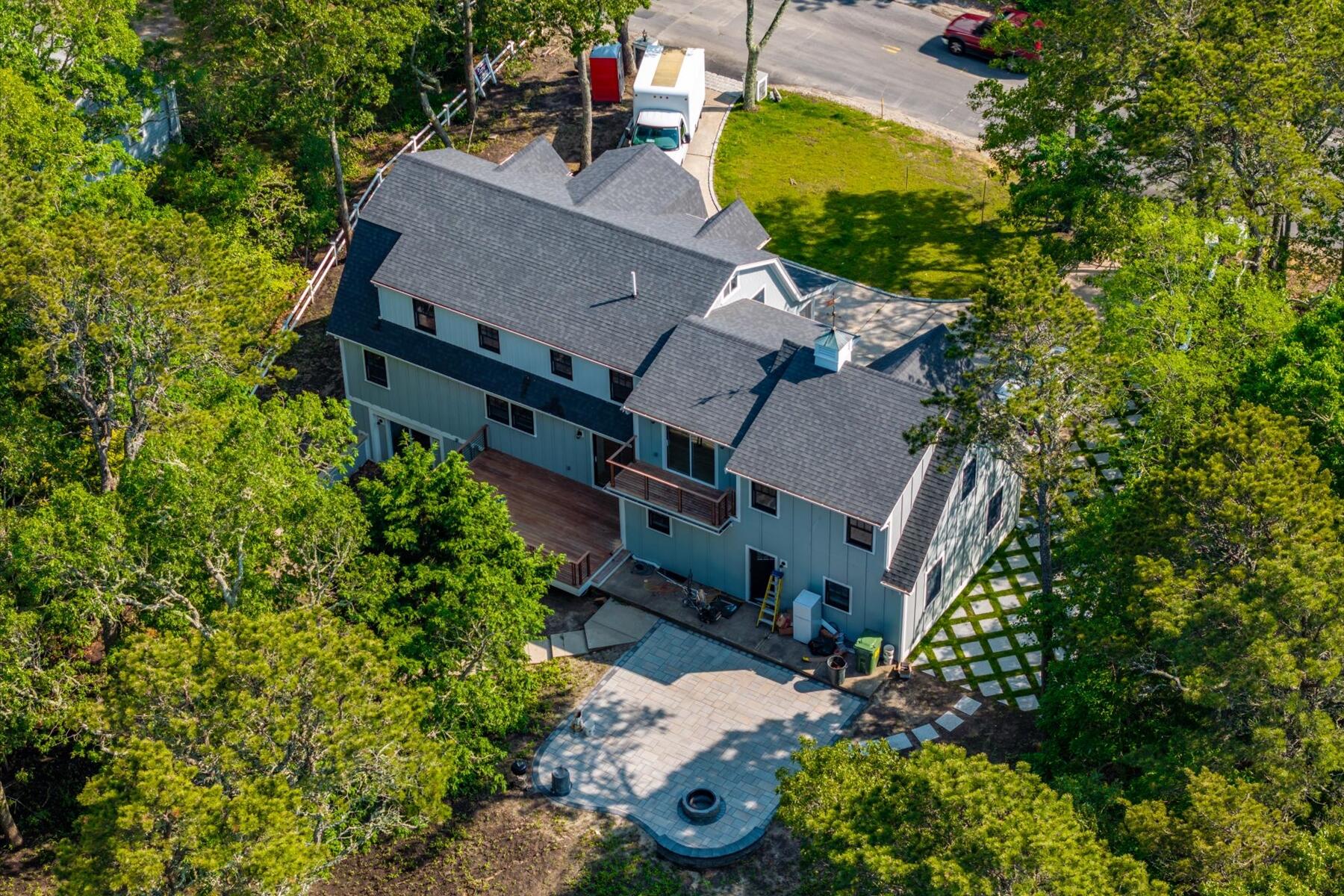 152 Pleasant Bay Road Harwich, MA 02645 - Photo 91 of 97 an aerial view of a house with yard swimming pool and outdoor seating