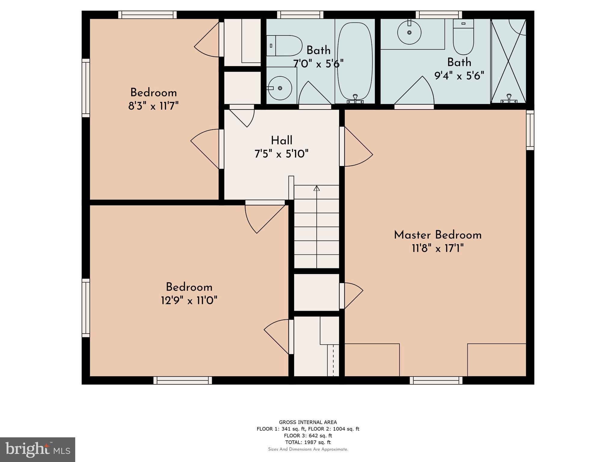 493 School Lane Wayne, PA 19087 - Photo 38 of 40 Upstairs Floor Plan