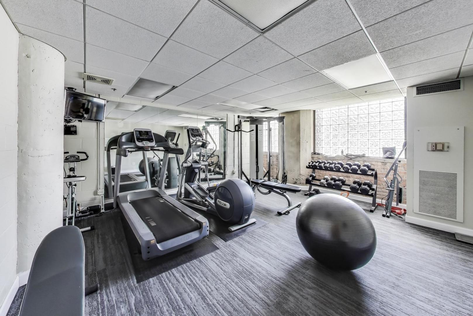 320 East 21st Street, Unit 501 Chicago, IL 60616 - Photo 17 of 22 a view of a room with gym equipment
