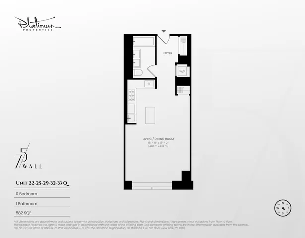 $699,000 | 75 Wall Street, Unit 25Q | Financial District