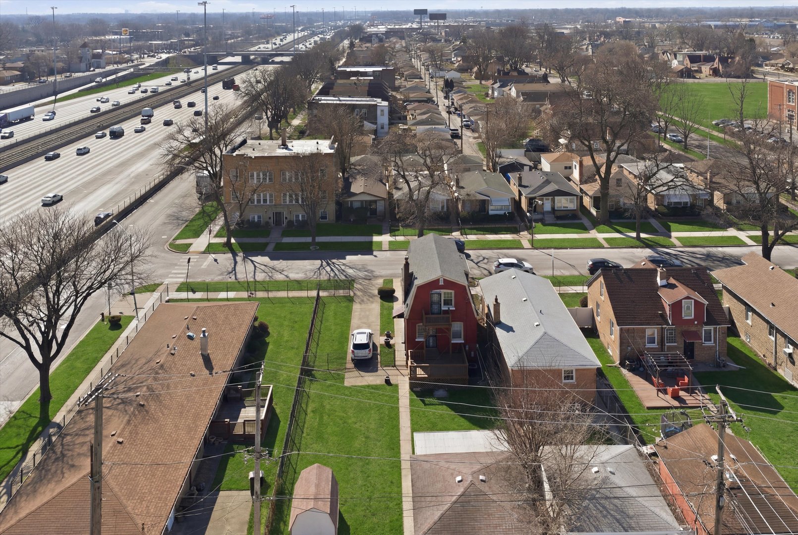 40 West 81st Street Chicago, IL 60620 - Photo 5 of 8 an aerial view of a house with a garden and lake view