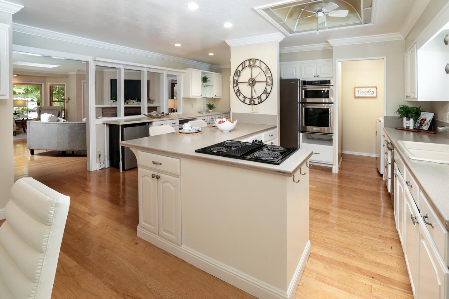 825 Parma Way Los Altos, CA 94024 - Photo 13 of 35 a kitchen with a refrigerator and a stove top oven