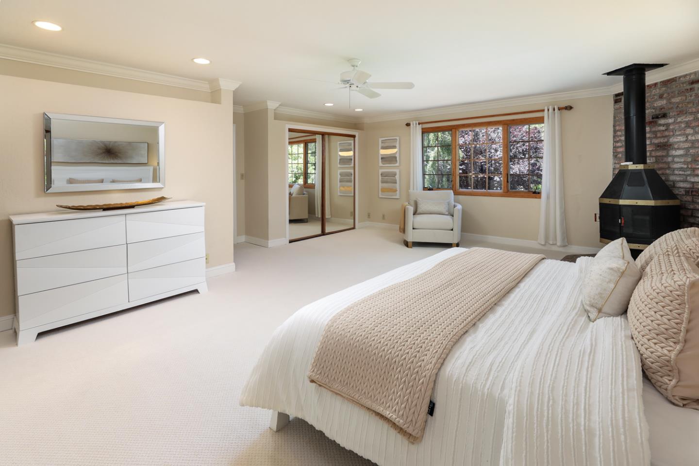 825 Parma Way Los Altos, CA 94024 - Photo 22 of 35 a bedroom with a large bed and a window