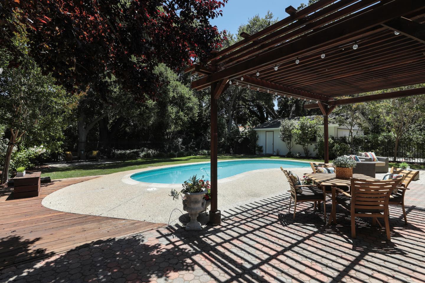 825 Parma Way Los Altos, CA 94024 - Photo 29 of 35 a view of a patio with a table chairs and a patio