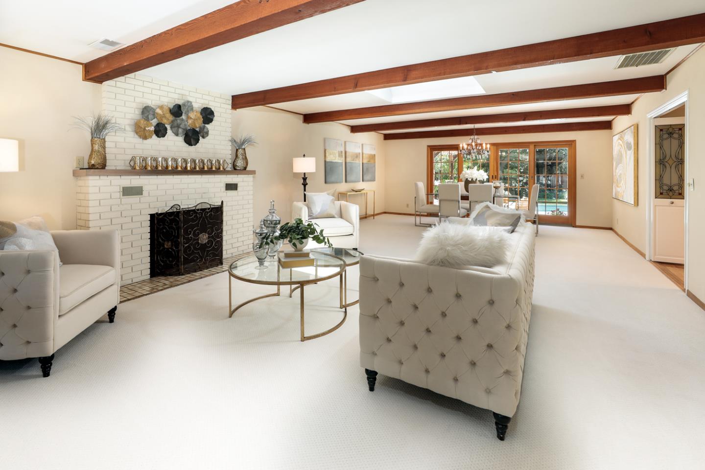 825 Parma Way Los Altos, CA 94024 - Photo 4 of 35 a living room with furniture and a fireplace