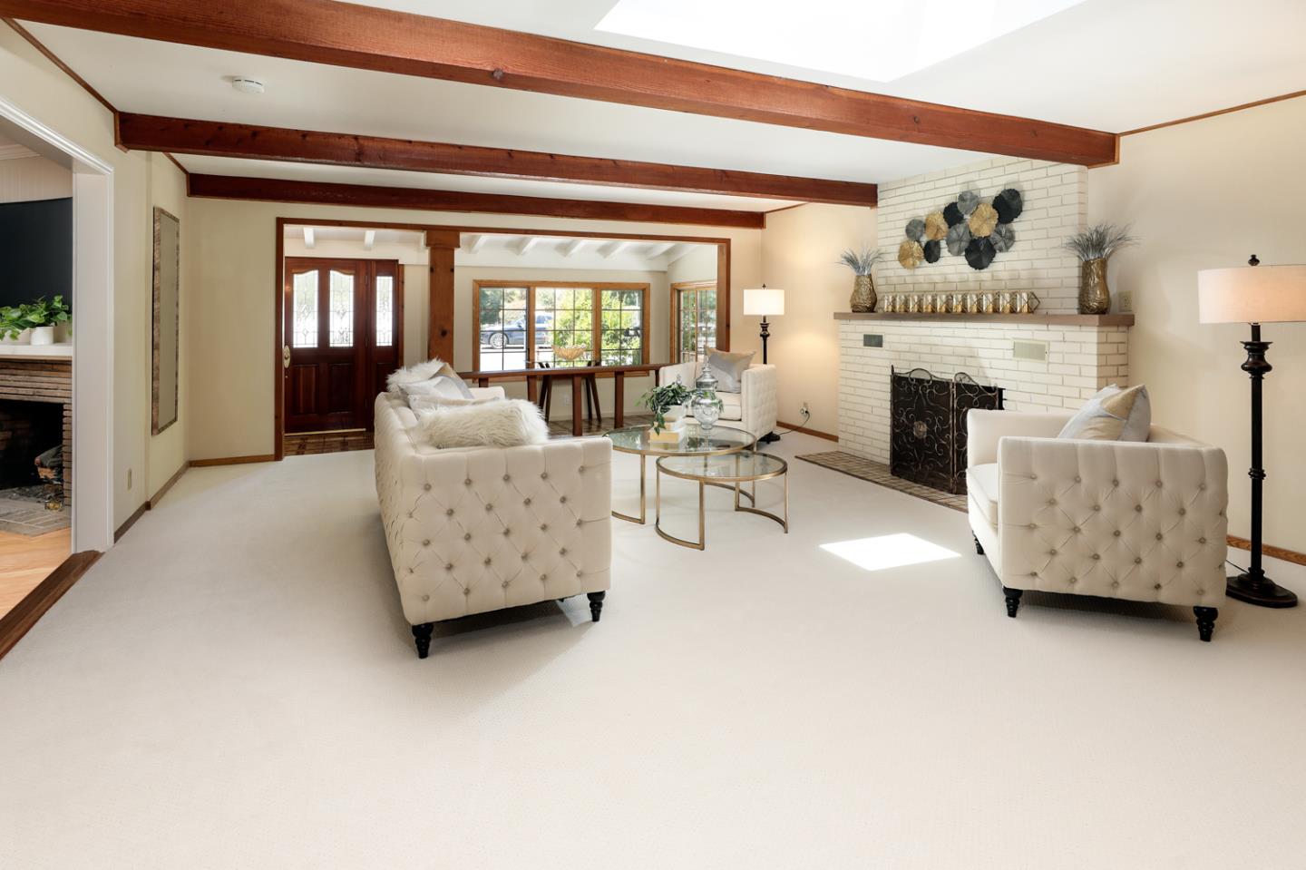 825 Parma Way Los Altos, CA 94024 - Photo 6 of 35 a living room with furniture and a fireplace