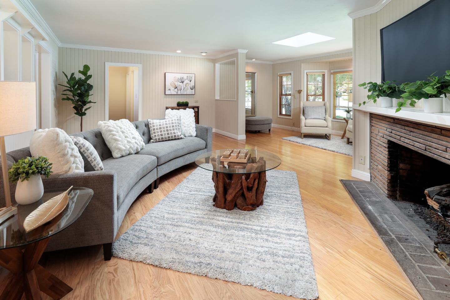 825 Parma Way Los Altos, CA 94024 - Photo 7 of 35 a living room with furniture and a fireplace