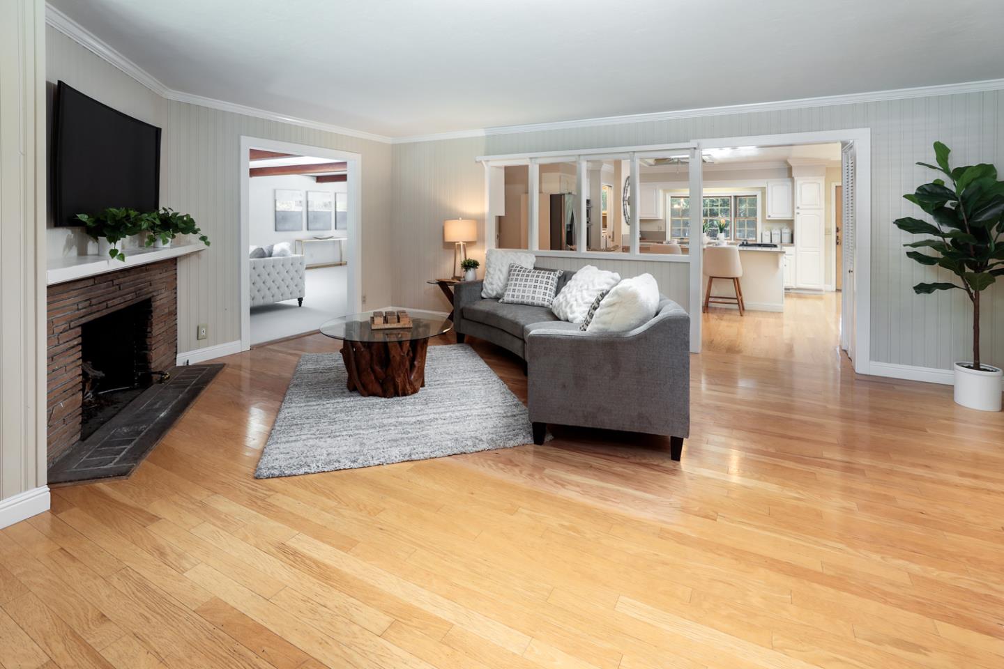 825 Parma Way Los Altos, CA 94024 - Photo 9 of 35 a living room with furniture and a flat screen tv