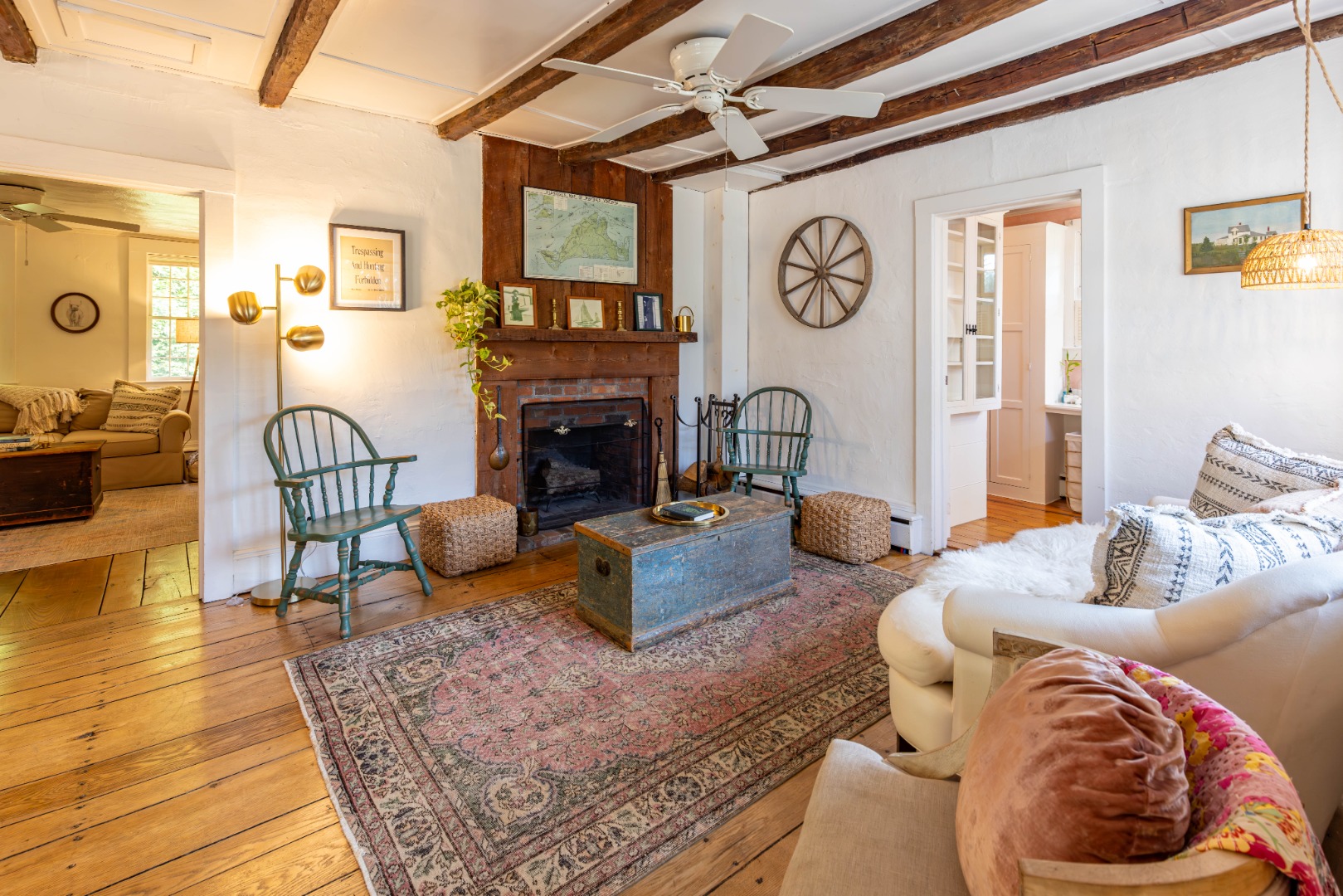 10 Danls Way West Tisbury, MA 02568 - Photo 5 of 41 a living room with furniture and a fireplace