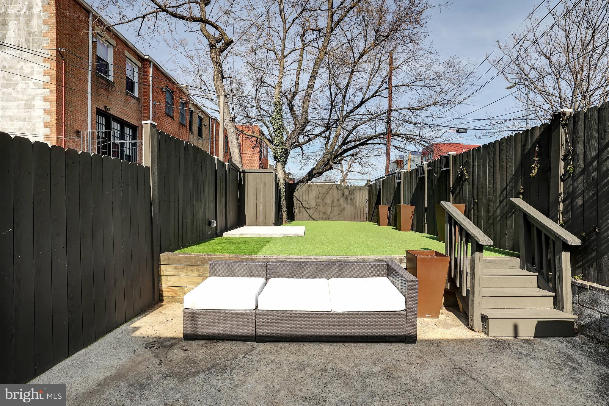 708 I Street Southeast Washington, DC 20003 - Photo 40 of 44 Low Maintenance AstroTurf Back Yard w/ Hot Tub Pad