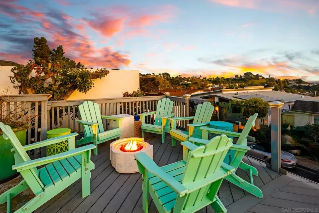 a view of balcony with furniture