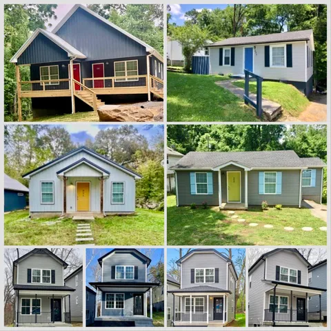front view of house with a garden and swimming pool