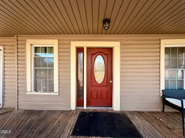 a front view of a house with a window
