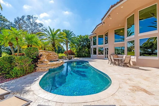 a view of a park with a slide