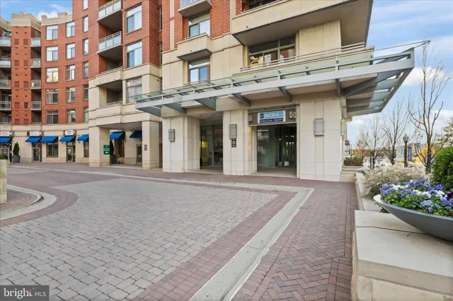 a view of a building with a street