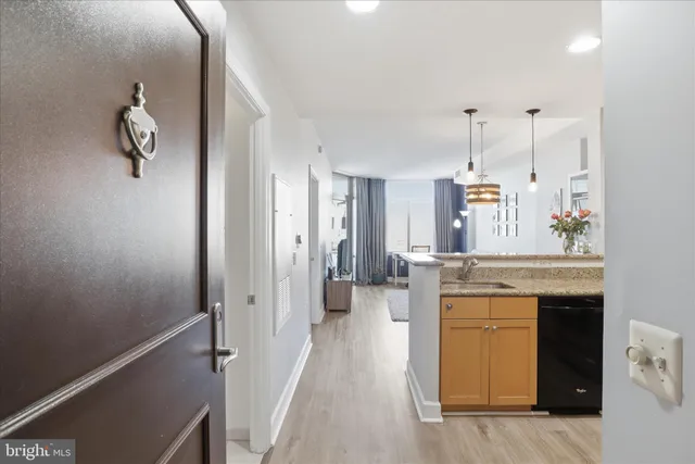 a very nice looking room with a wooden floor