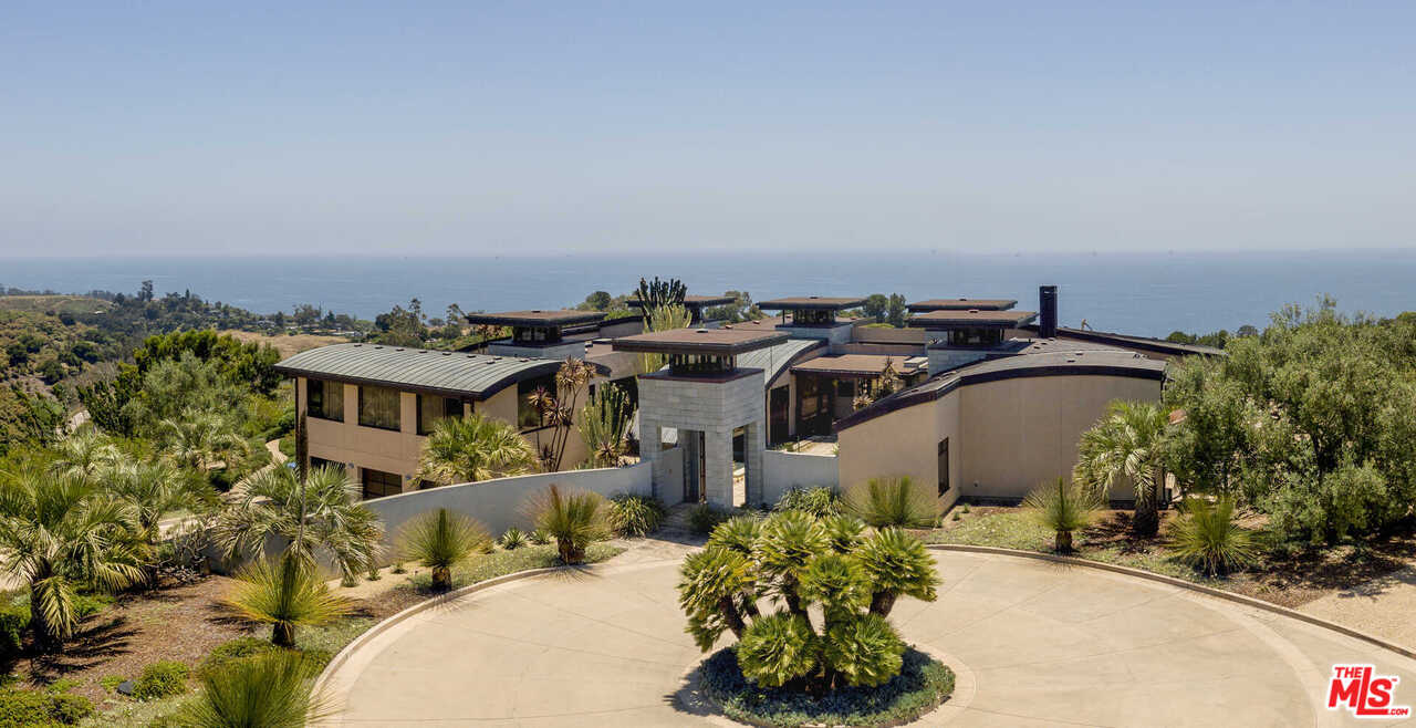 350 Ortega Ridge Road Montecito, CA 93108 - Photo 7 of 39 an aerial view of a house with a yard and balcony