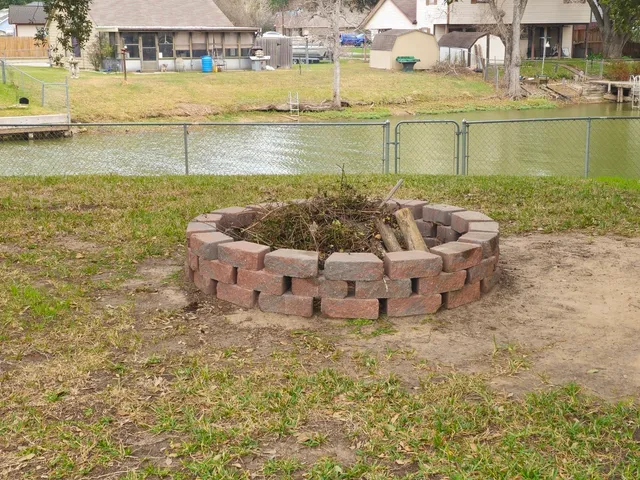 a view of a lake with a nearby beach