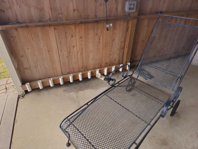 a close view of a utility room