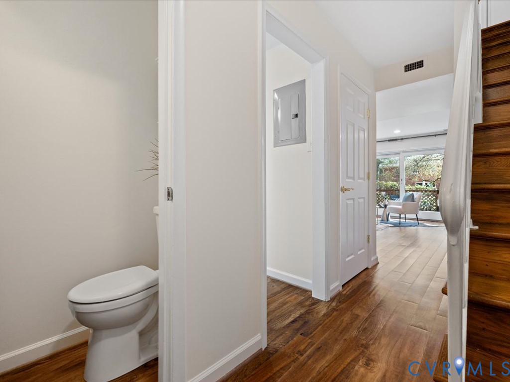 9107 Derbyshire Road, Unit J Henrico, VA 23229 - Photo 6 of 38 a bathroom with a toilet and a shower