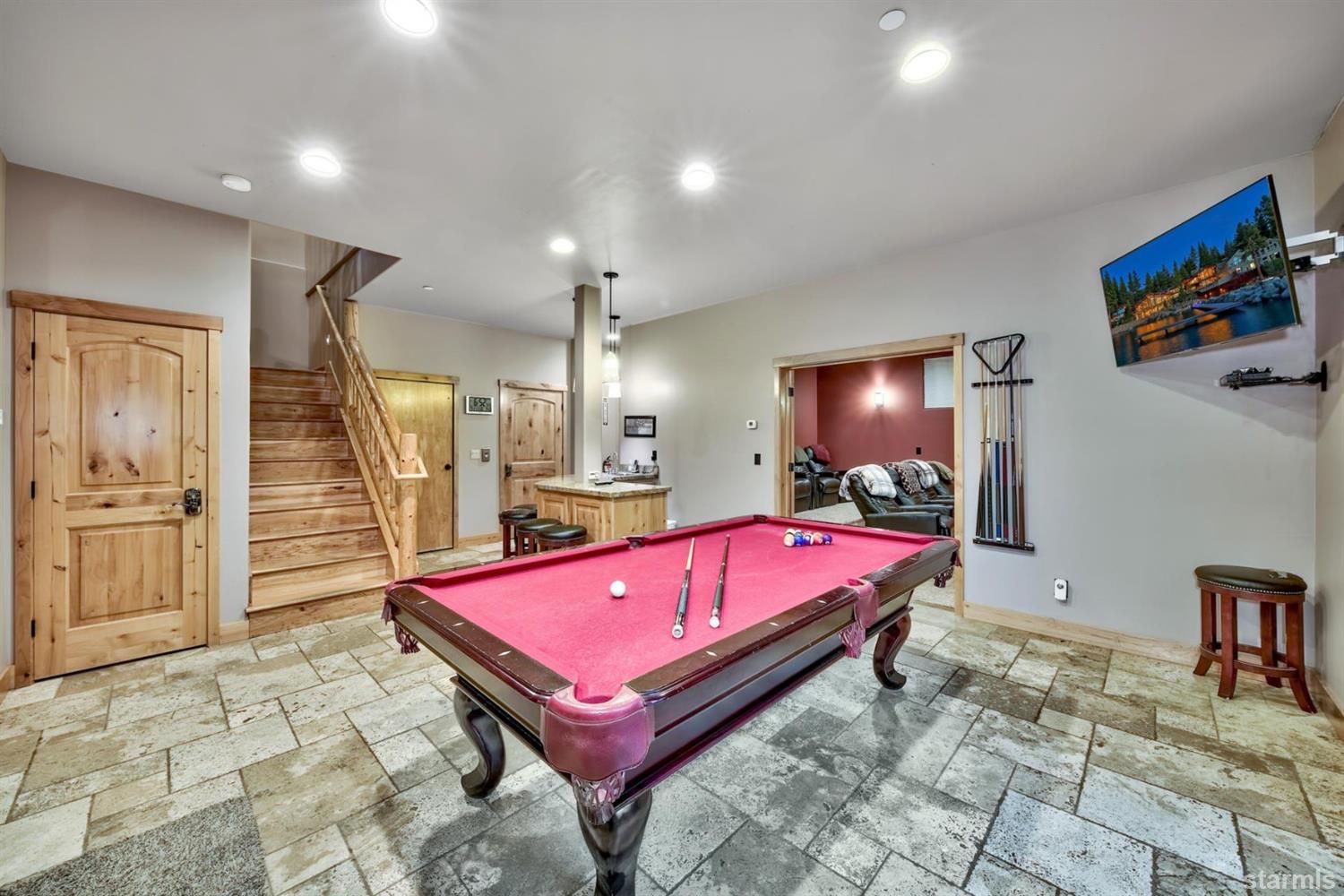 3639 Saddle Road South Lake Tahoe, CA 96150 - Photo 12 of 25 a room with pool table and windows