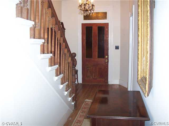 Foyer - The original front door with stained glass