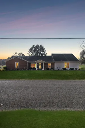 a front view of house with yard