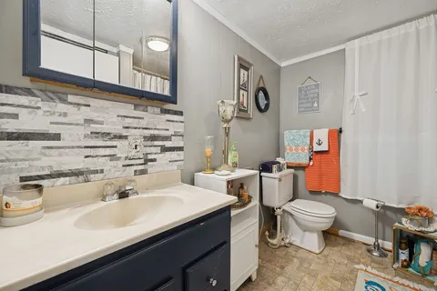 a bathroom with a sink and a toilet