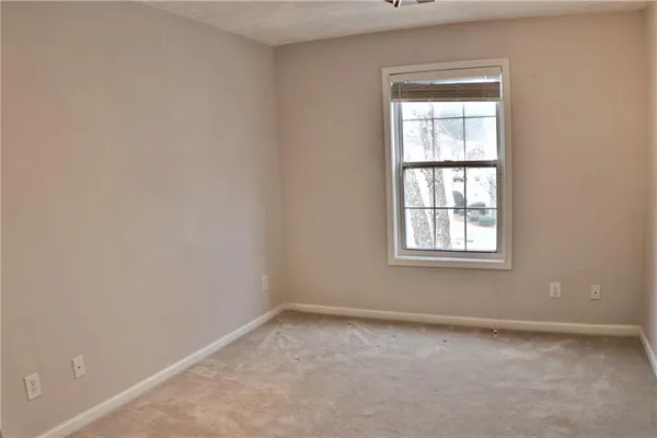 an empty room with a window