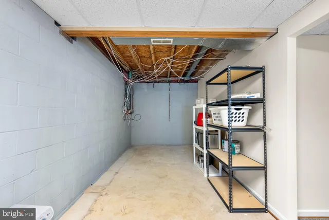 a view of storage and utility room