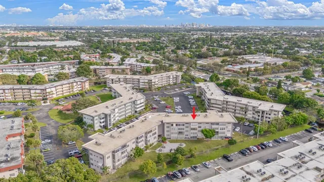 an aerial view of multiple house