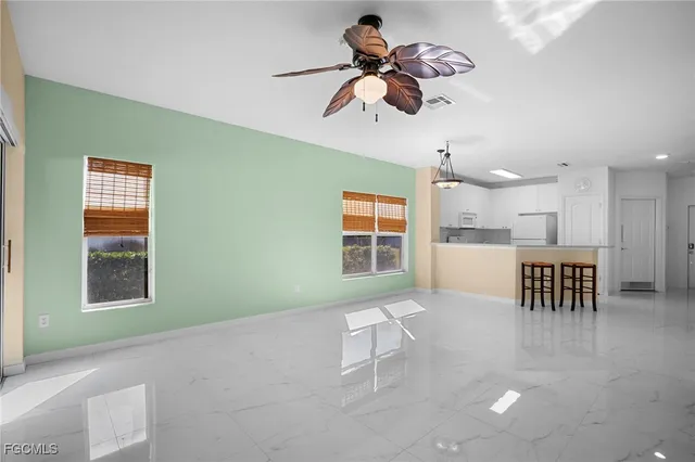 a view of kitchen and window