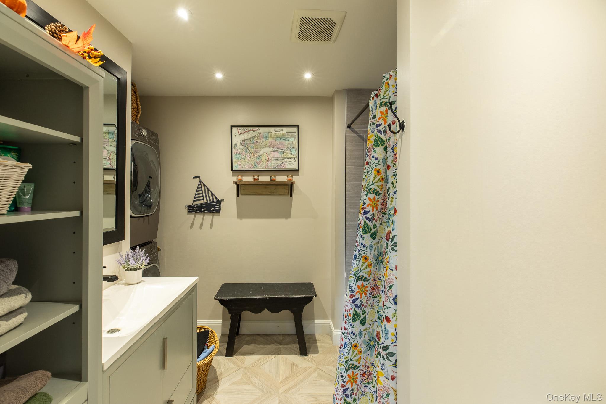 5 Willow Dock Road Highland, NY 12528 - Photo 14 of 36 a bathroom with a sink a toilet and shower curtain