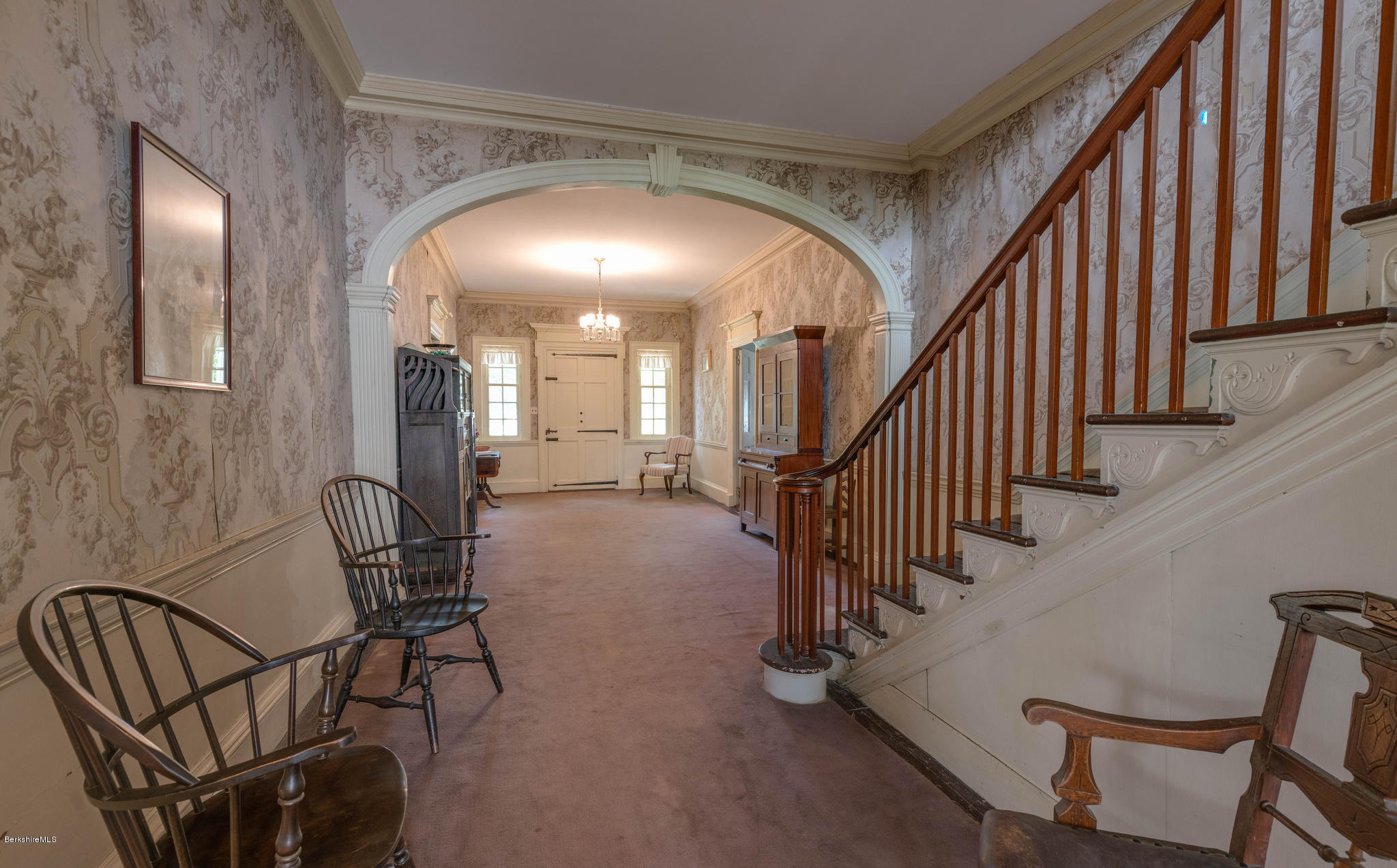 1385 State Road Richmond, MA 01254 - Photo 7 of 25 a view of entryway and hall with wooden floor and windows