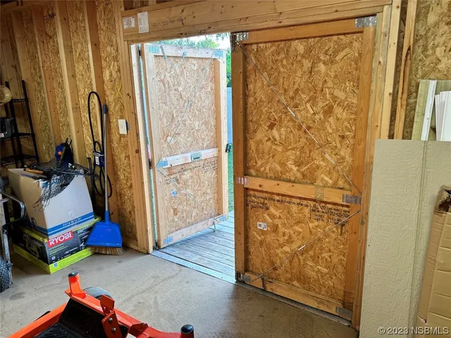 a room with gym equipment