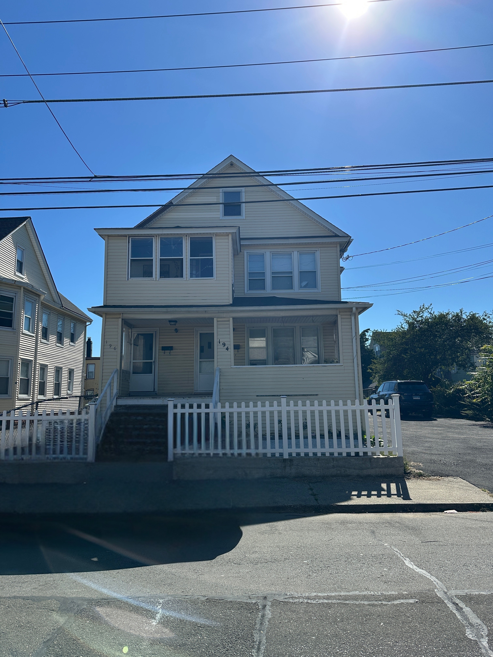 a view of a house with a deck