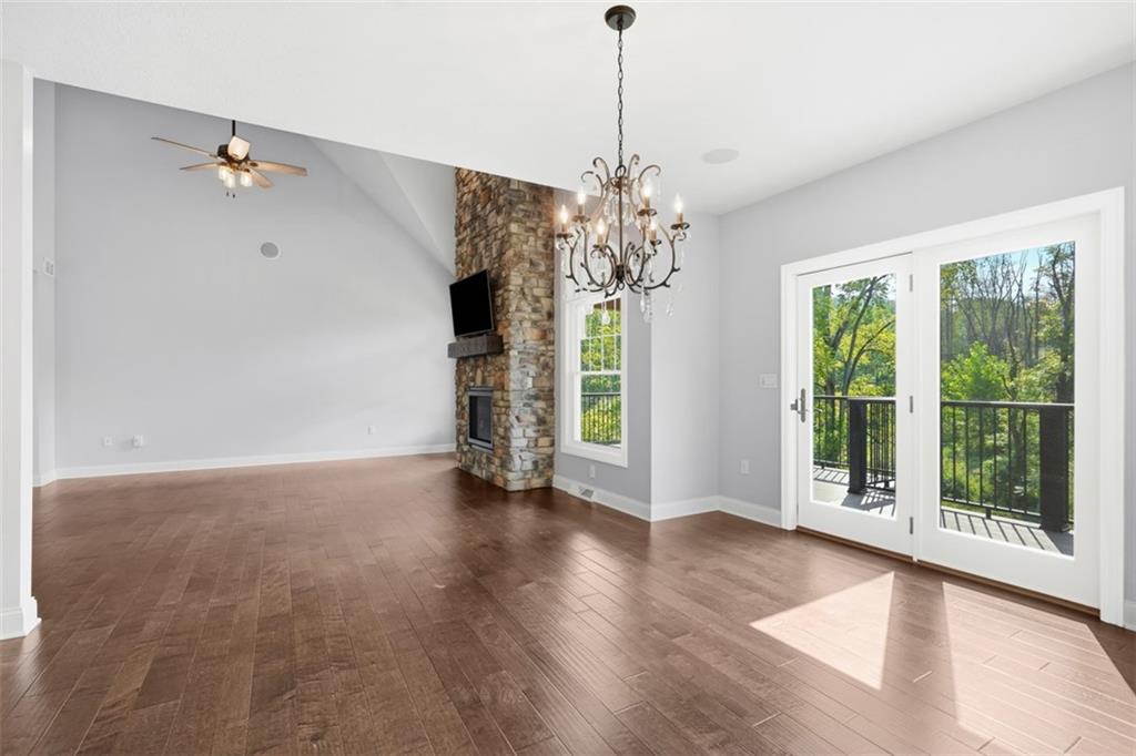 494 Ross Road Eighty Four, PA 15330 - Photo 16 of 50 Dining area w/gorgeous chandelier. French doors to the deck