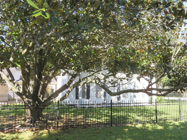 a view of a yard in front of a house