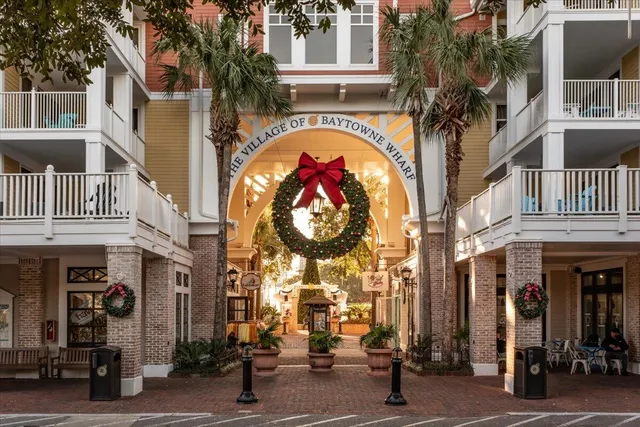 a view of a building with a street