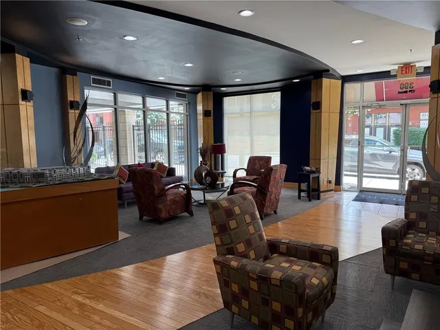 a outdoor view with a sitting space