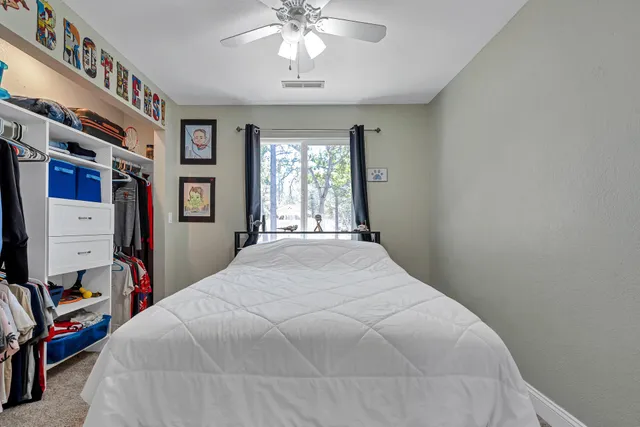 a view of a storage room with a table