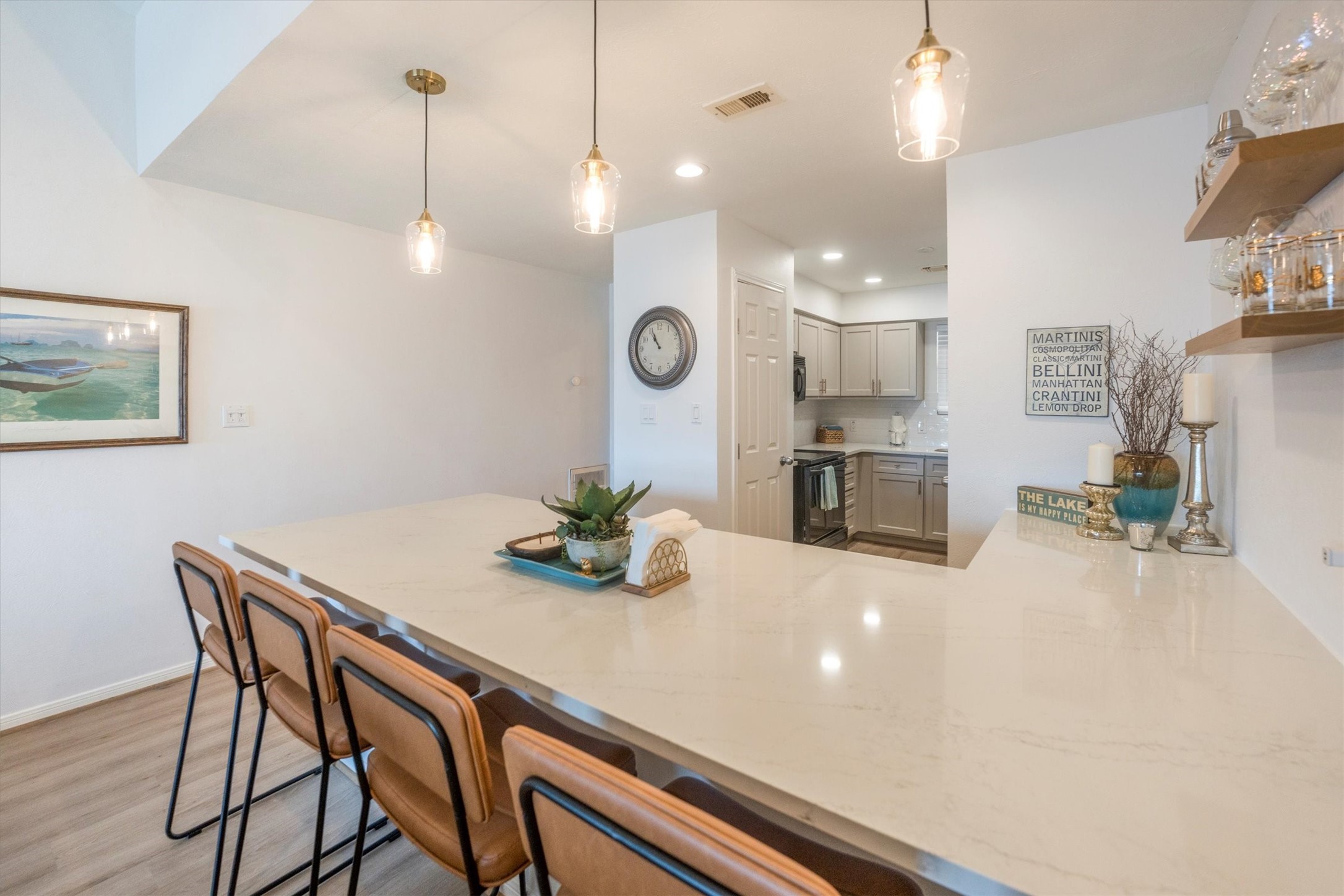 202 Lakeview Terrace, Unit A Conroe, TX 77356 - Photo 9 of 45 a kitchen with a table and chairs in it