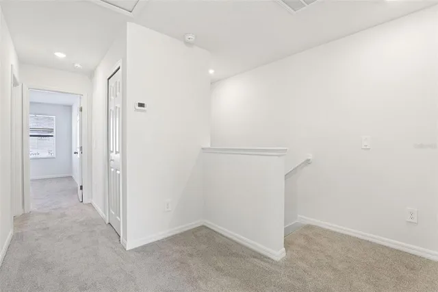 an empty room with an entryway