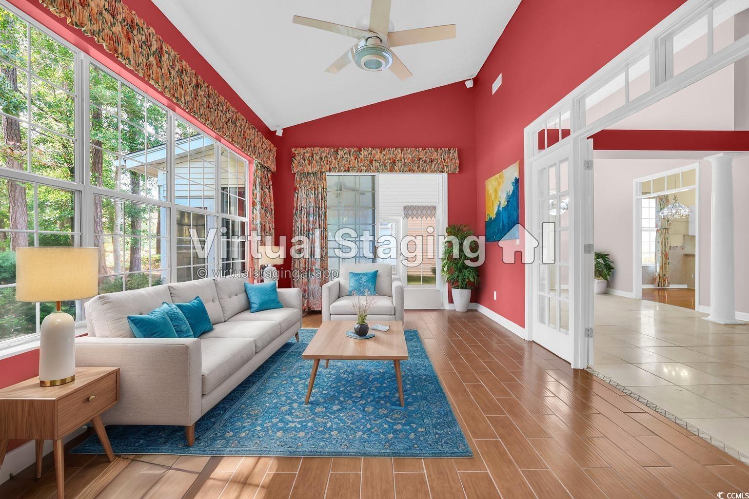 9350 Pinckney Lane Murrells Inlet, SC 29576 - Photo 19 of 40 Sunroom / solarium with vaulted ceiling and french doors