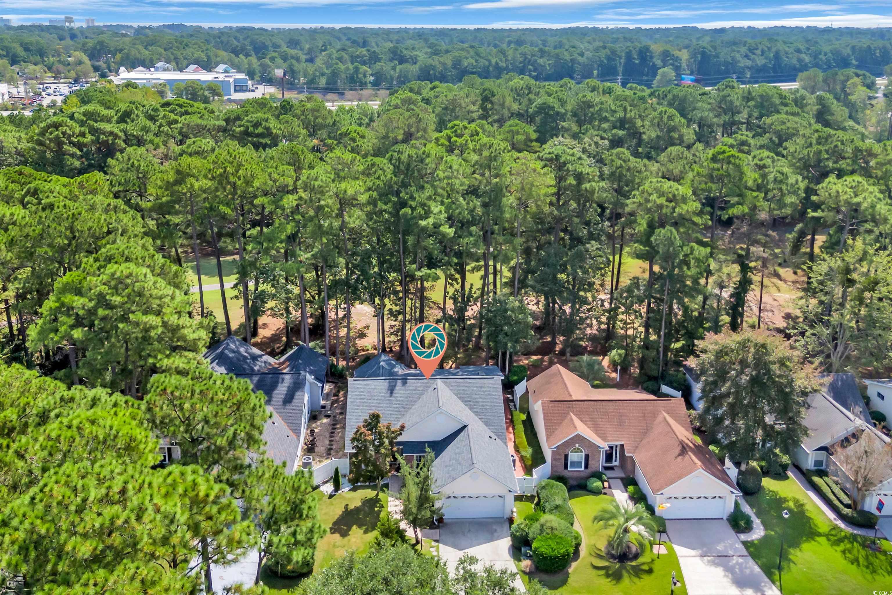 9350 Pinckney Lane Murrells Inlet, SC 29576 - Photo 32 of 40 Aerial perspective of suburban area featuring a forest