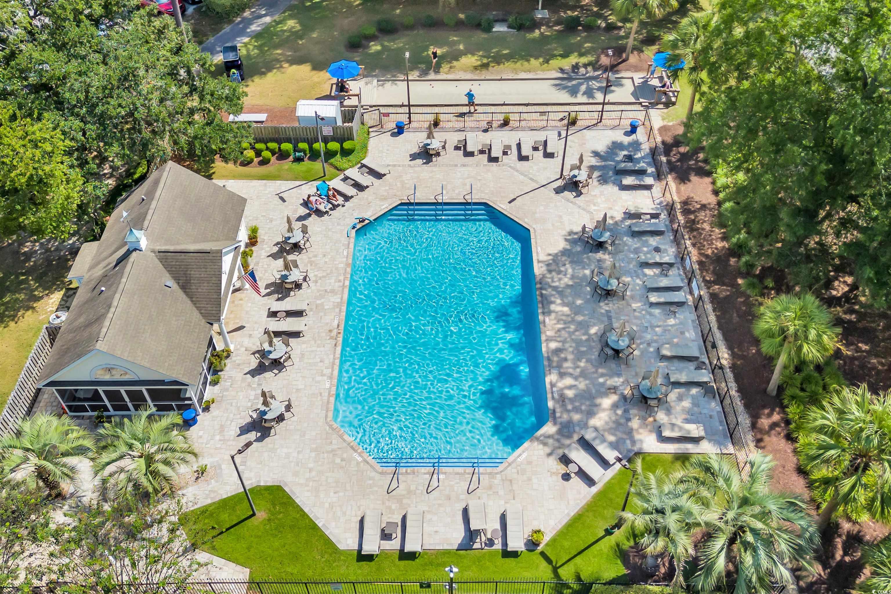 9350 Pinckney Lane Murrells Inlet, SC 29576 - Photo 37 of 40 Bird's eye view of a pool area