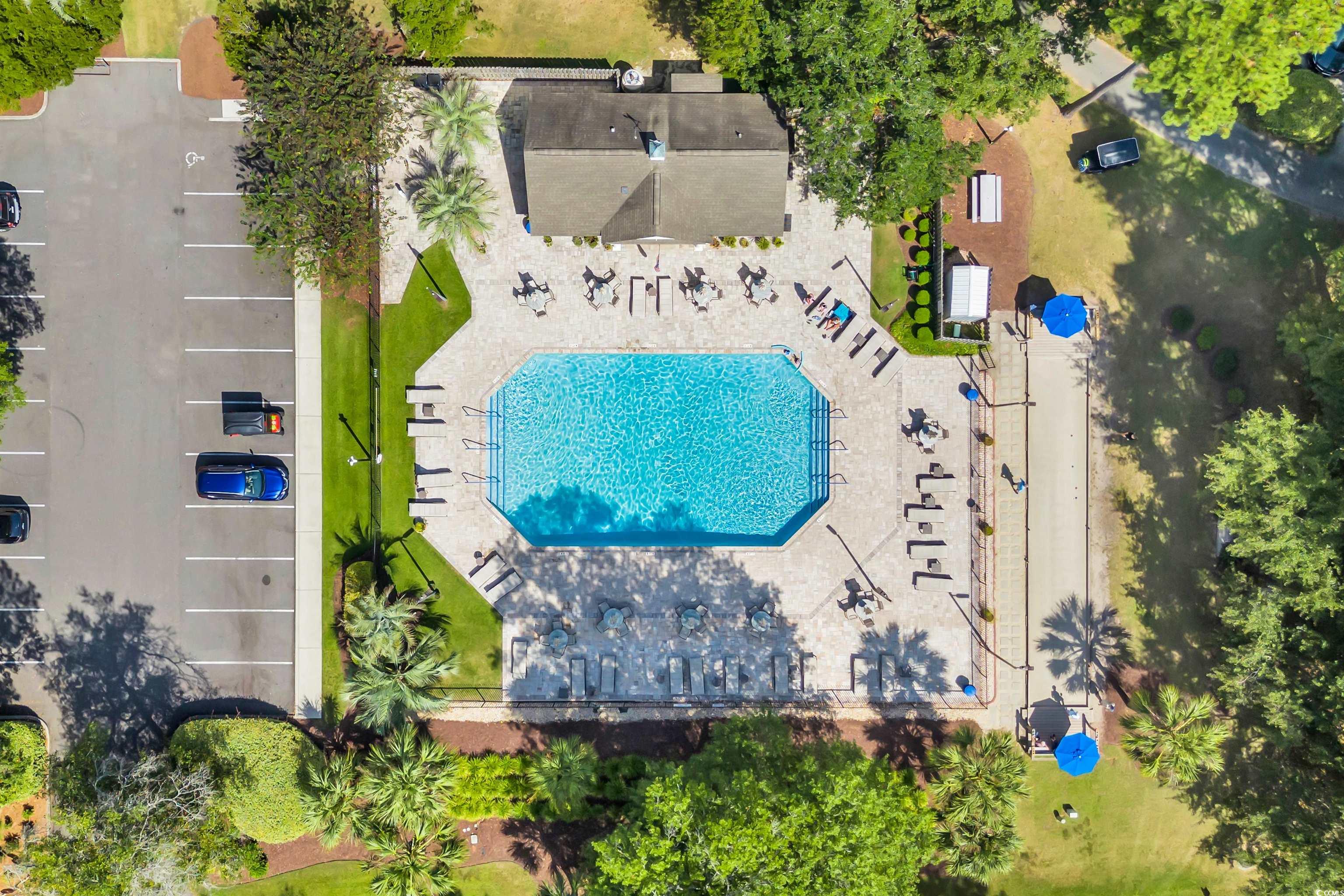 9350 Pinckney Lane Murrells Inlet, SC 29576 - Photo 38 of 40 Aerial view of a pool
