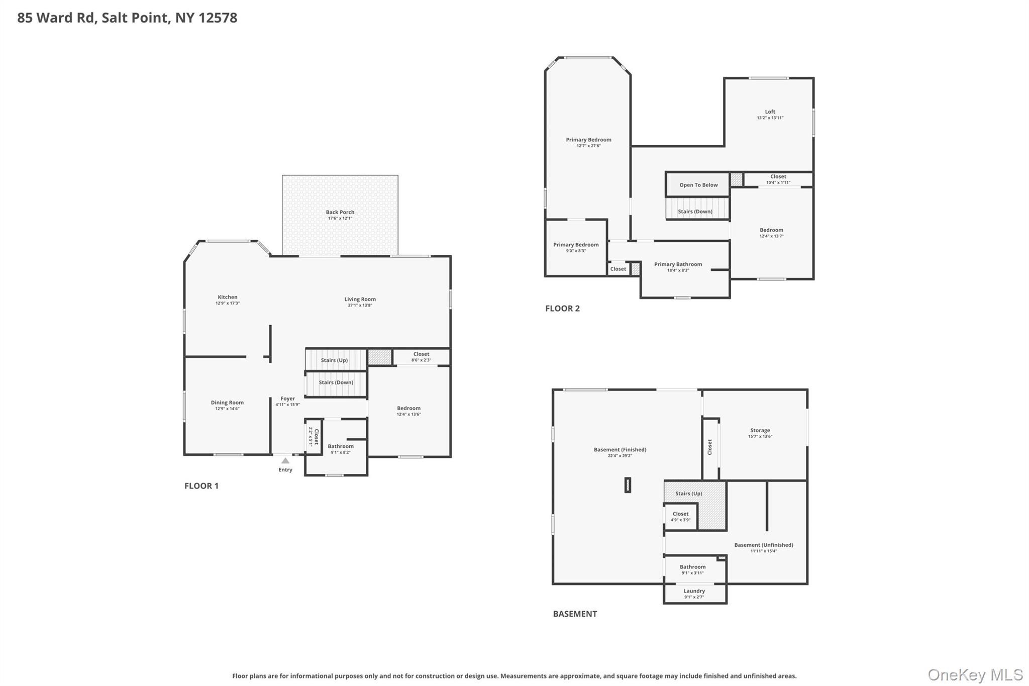 85 Ward Road Salt Point, NY 12578 - Photo 49 of 49 Floor Plan of House